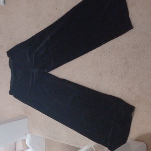 Ann Taylor Velvet lined wide Leg pants side zip 8 New very full cut